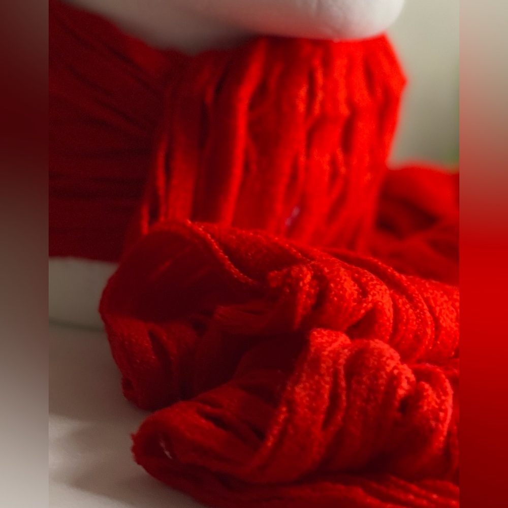 Modern BohoChic Red Scarf - Picture 6 of 6